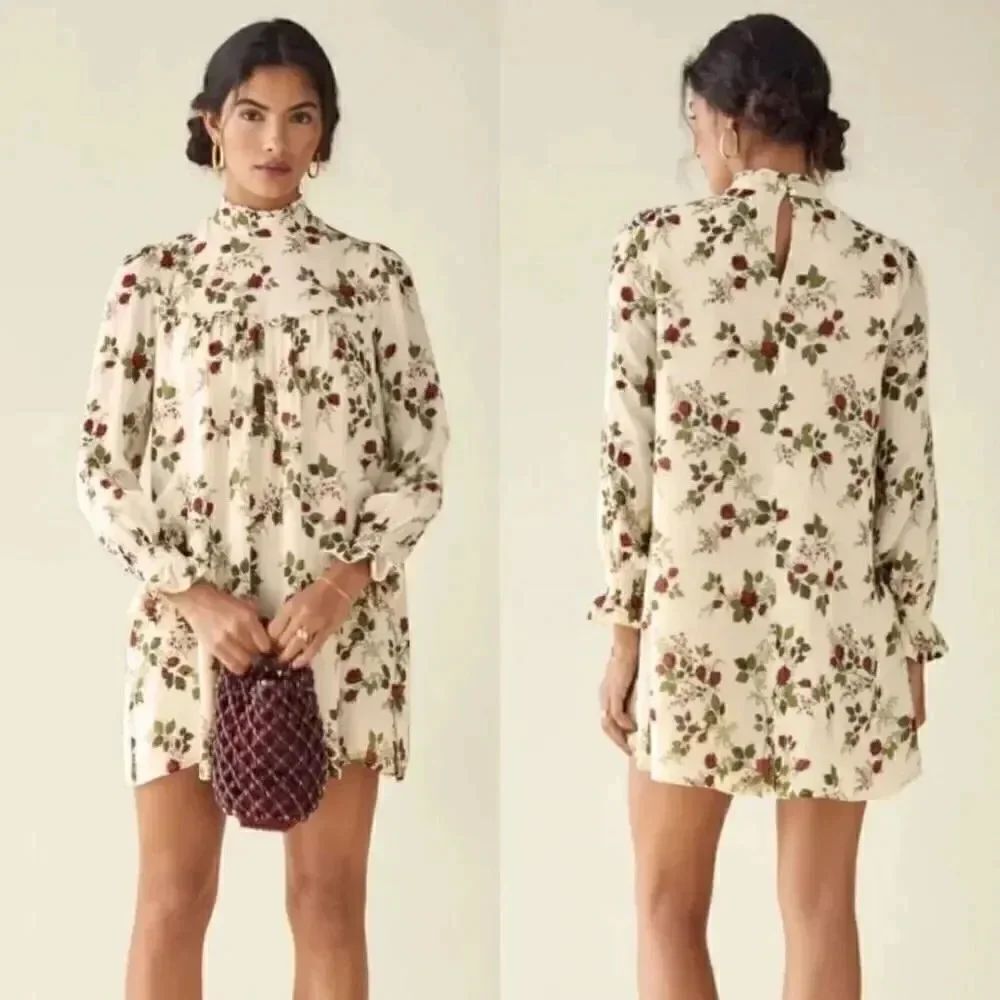 NWOT Reformation Jourdan Dress in Regency XS, Rare, floral print